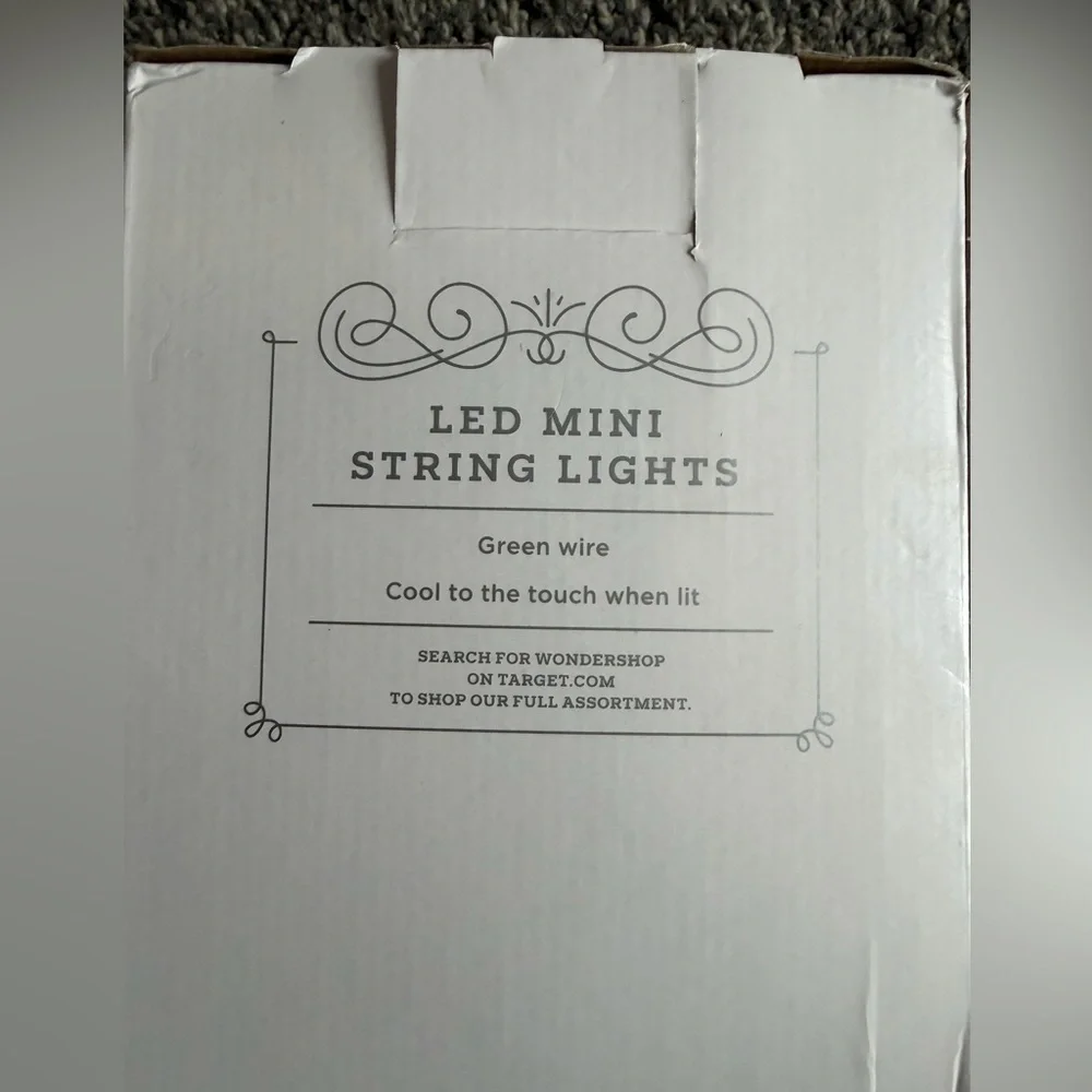 Wondershop LED Mini String Lights - Green Wire Warm White